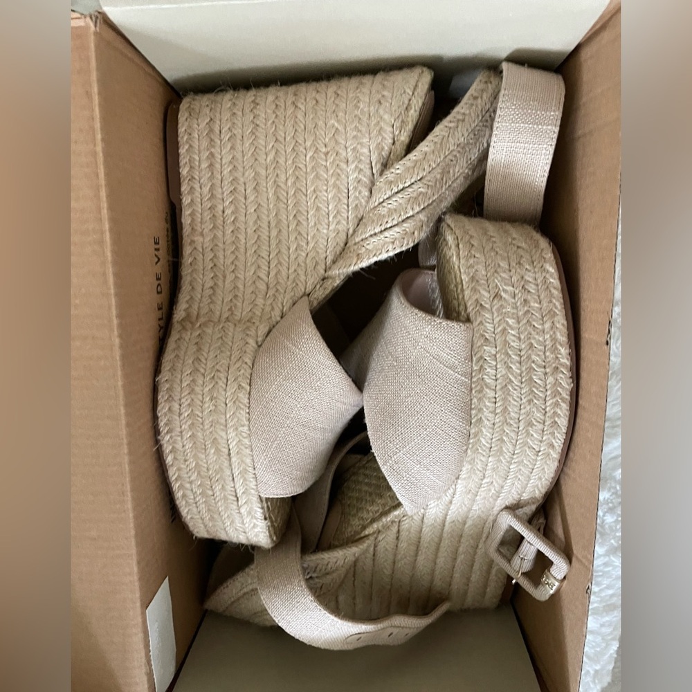 NWT Sam Edelman Vada Espadrille Platform Wedge Sandal Heels - Picture 5 of 11